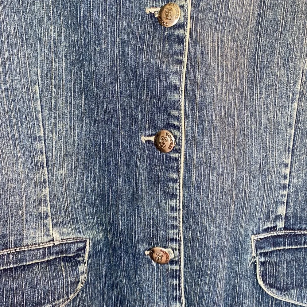 Goddess Blue Jean Jacket with sparkles! 2X - Picture 7 of 9